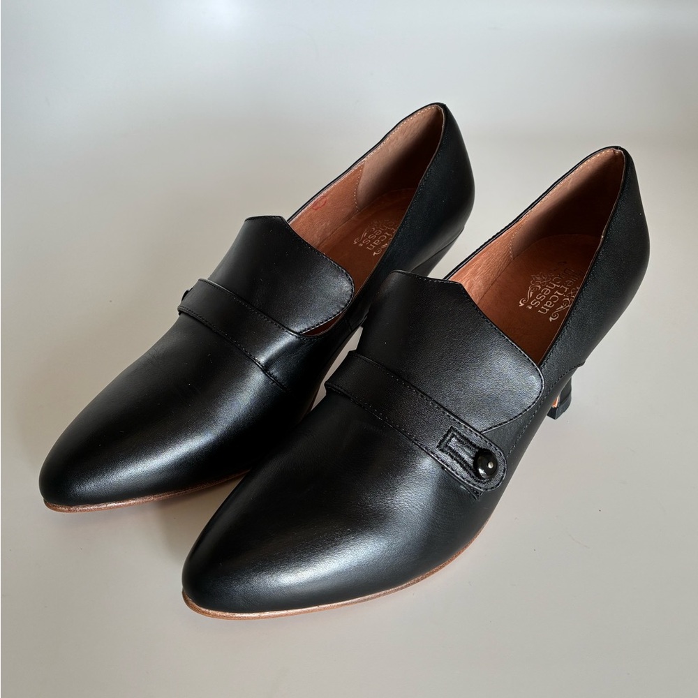 RARE, NEW American Duchess Moliere Edwardian Pumps, Black Leather, Women’s 9.5 - Picture 7 of 16